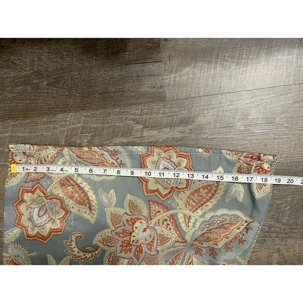 Waverly Lined Paisley Floral Rod Pocket Valance 50 x 18